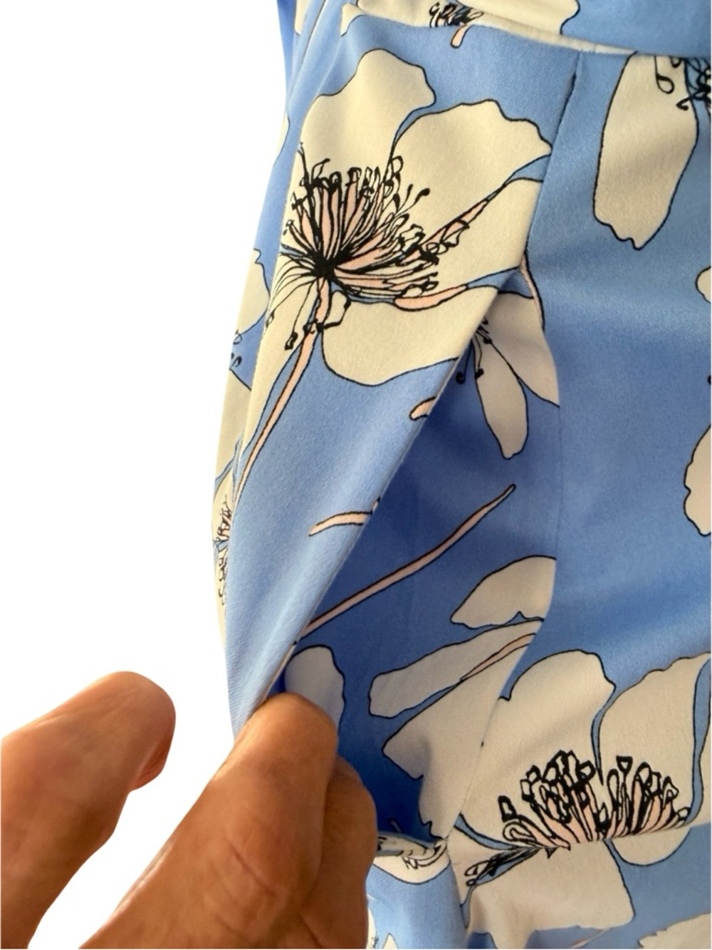 Anne Klein Floral Garden PartyPrint Belted Midi Dress Sleeveless Cotton S - Picture 7 of 10